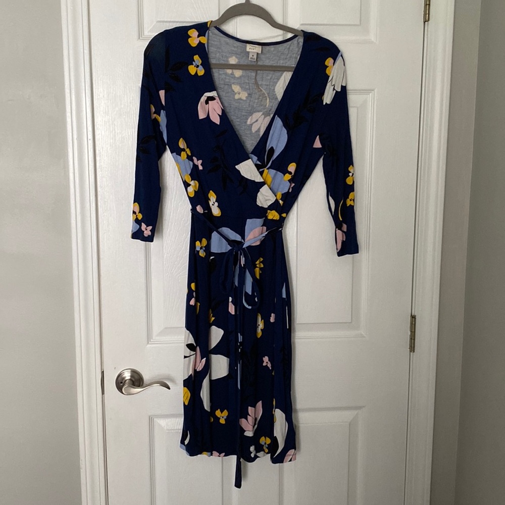 Navy Blue Flora Dress